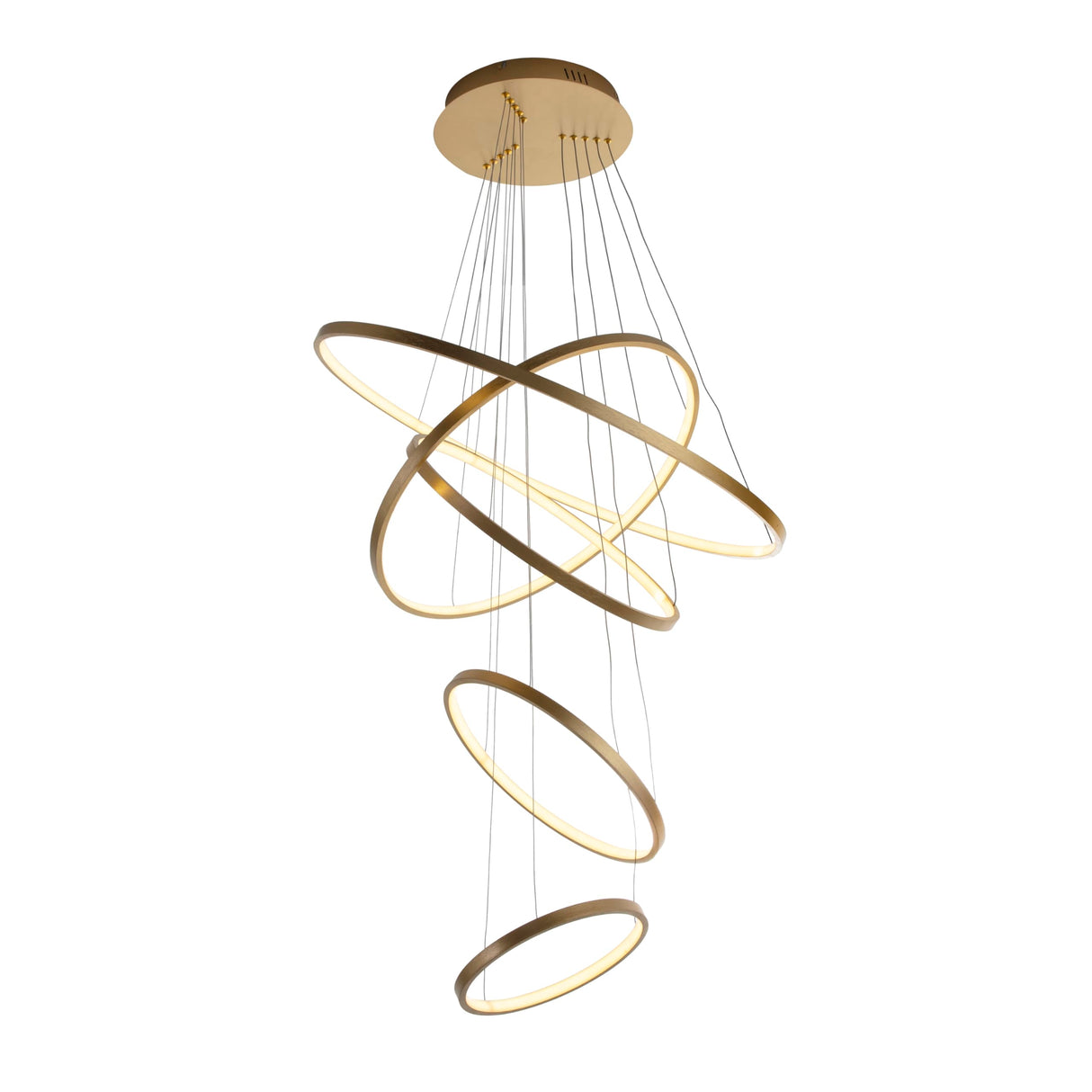 LAMPARA DE TECHO 80X80X150 METAL DORADO