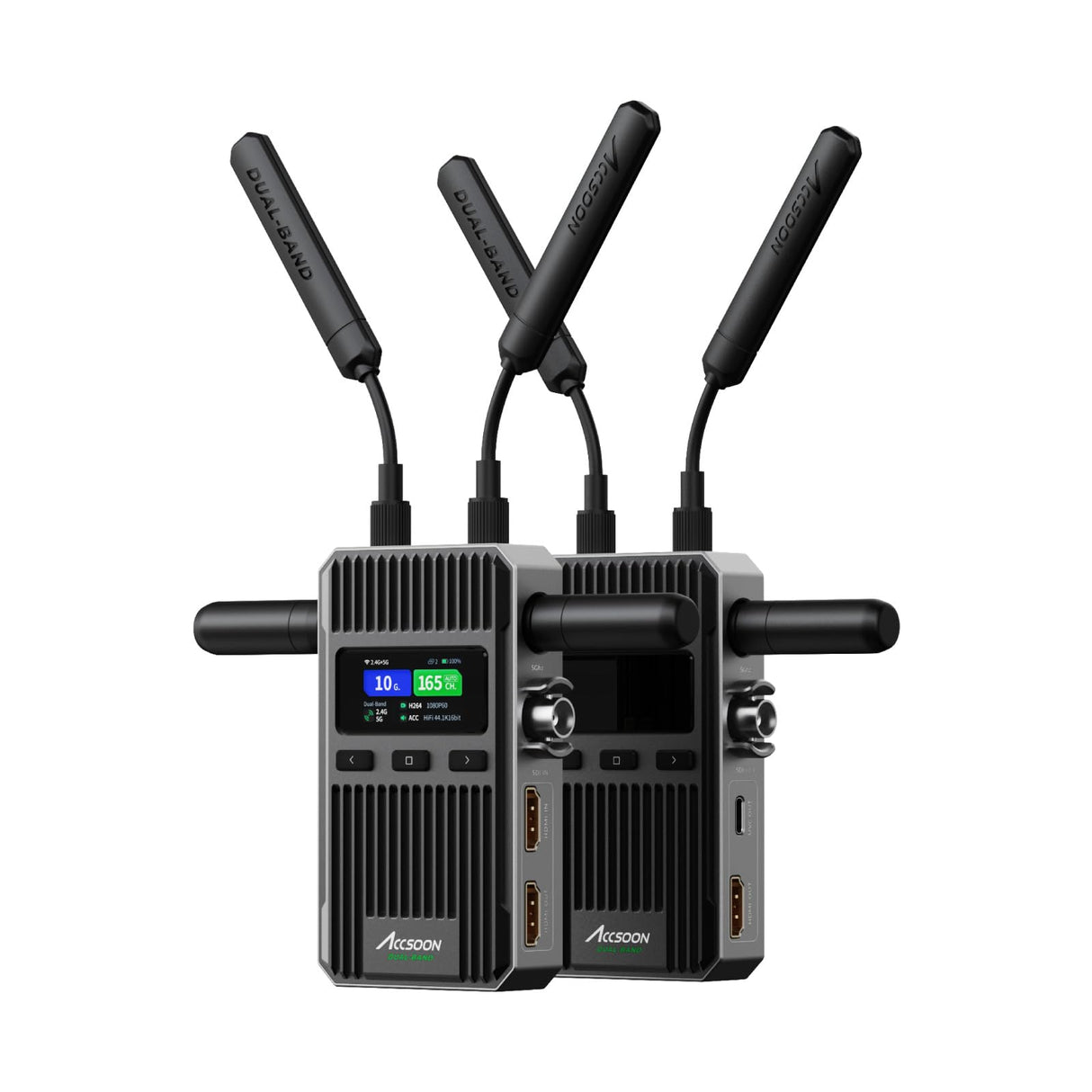 Accsoon - CineView 2 SDI - Conjunto de transmisión inalámbrica de vídeo (1 transmisor y 1 Receptor) - Alcance de 457 Metros
