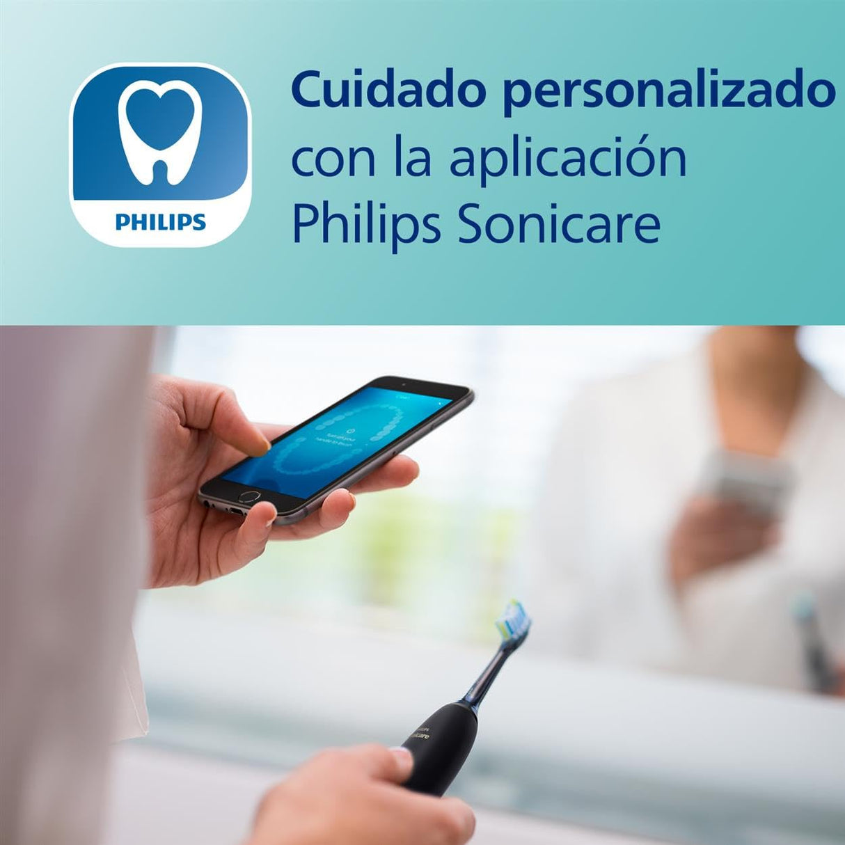 Philips Sonicare DiamondClean Smart 9400, cepillo dental eléctrico, sónico con aplicación, sensor de presión, detección de cabezal de cepillado, negro, modelo HX9917/89