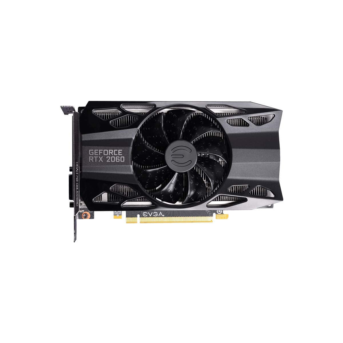 EVGA GeForce RTX 2060 SC, OVERCLOCKED, 2.75 Slot Extreme Cool, 70C Gaming, 06G-P4-2062-KR, 6GB GDDR6, Color Negro
