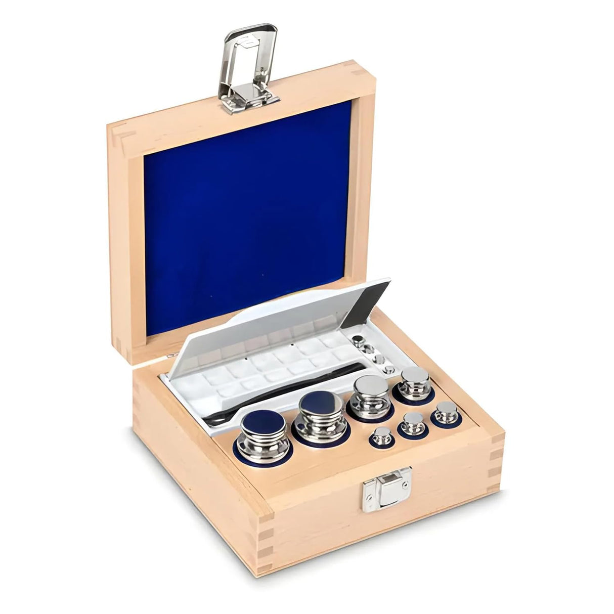 Núcleo - 324 - F1 Peso Set 1g - 200g Acero Inoxidable - En Caja De Madera - 324-04