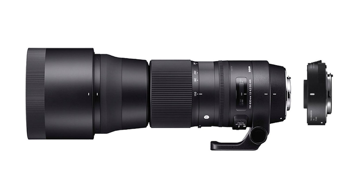 SIGMA ZB955 - Objetivo SIGMA 150-600mm F5-6.3 Contemporary +TELE CONVER.TC-1401 para Nikon, color negro