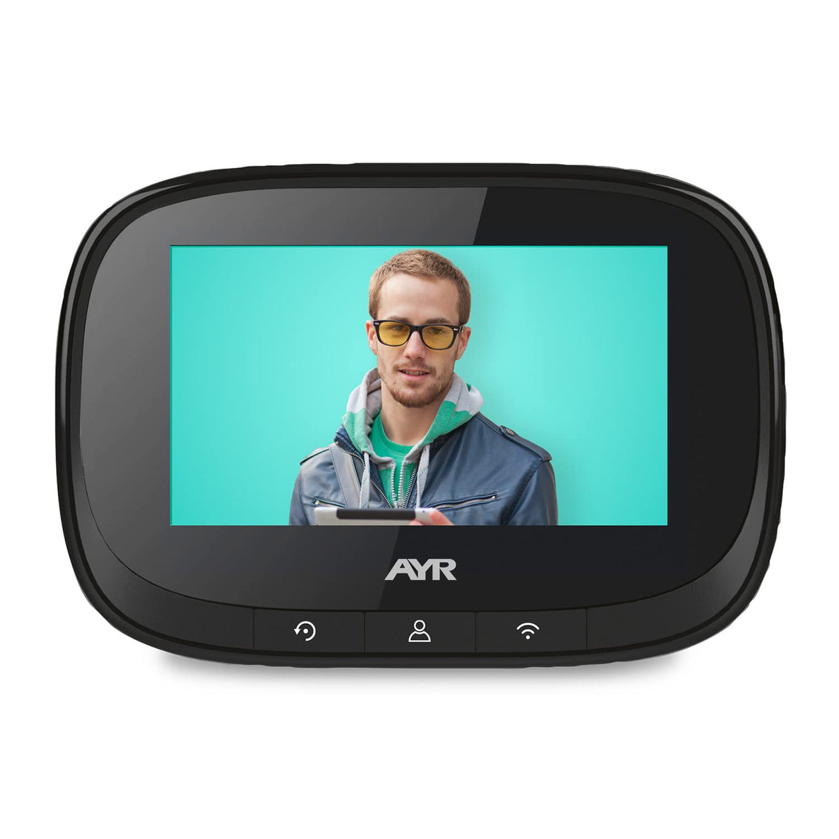 Mirilla Digital WiFi AYR 762. Protege TU Puerta. Gran Pantalla de 4,3", Sensor de Movimiento, Infrarrojos y visión Nocturna. Prúebala con Alexa y Google Home.