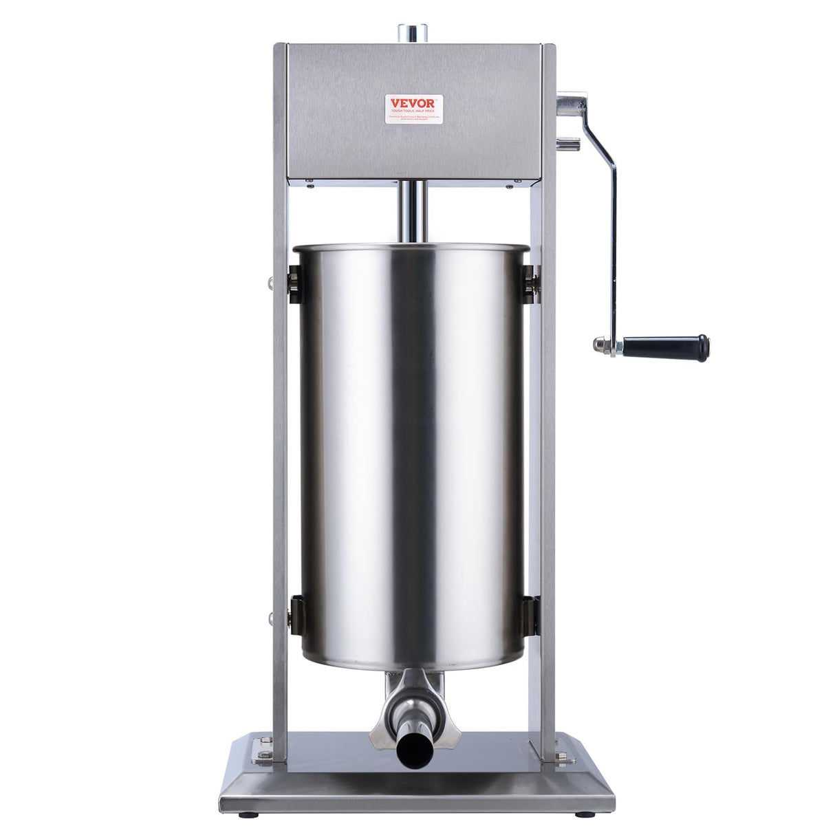 VEVOR Embutidora Manual de Salchichas Capacidad de 15 L Máquina de Salchichas Vertical de Acero Inoxidable con 5 Tubos de Relleno para Churros Salchichas para Restaurante Supermercado Cocina
