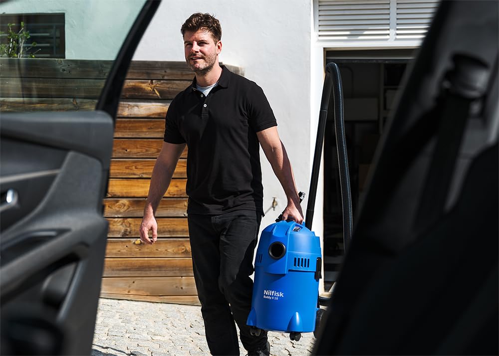 Nilfisk Buddy II 18L T Aspirador de Agua y Polvo - Aspiradora de Bricolaje para Sólidos y Liquidos, Seco y Húmedo, Exterior e Interior (1200 W)