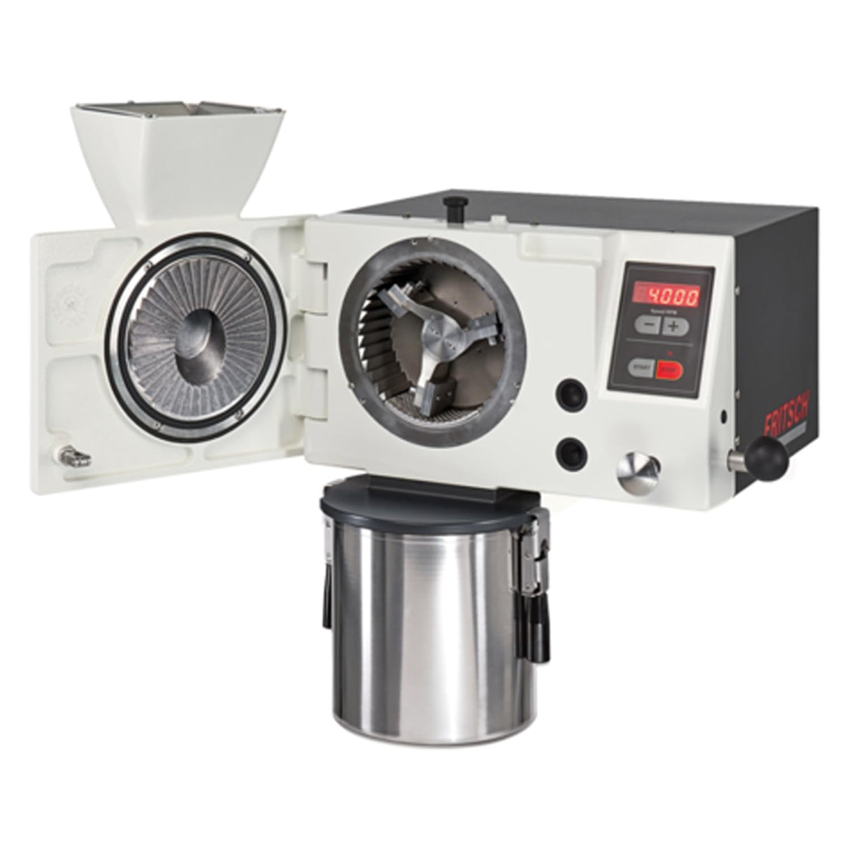 Fritsch® PULVERISETTE 16 trituradora de cruces 230 V 50/60 Hz - versión de acero inoxidable. acero