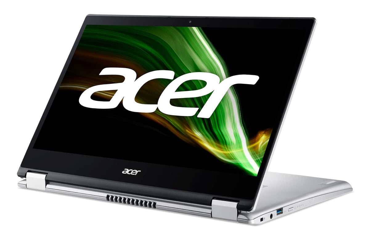 Acer Spin 1 SP114-31N - Ordenador Portátil Táctil 14" Full HD LED IPS(Intel Celeron N5100, 4GB RAM, 128GB SSD, Intel UHD Graphics, Windows 11 Home S, Stylus pen) Silver, Teclado QWERTY Español