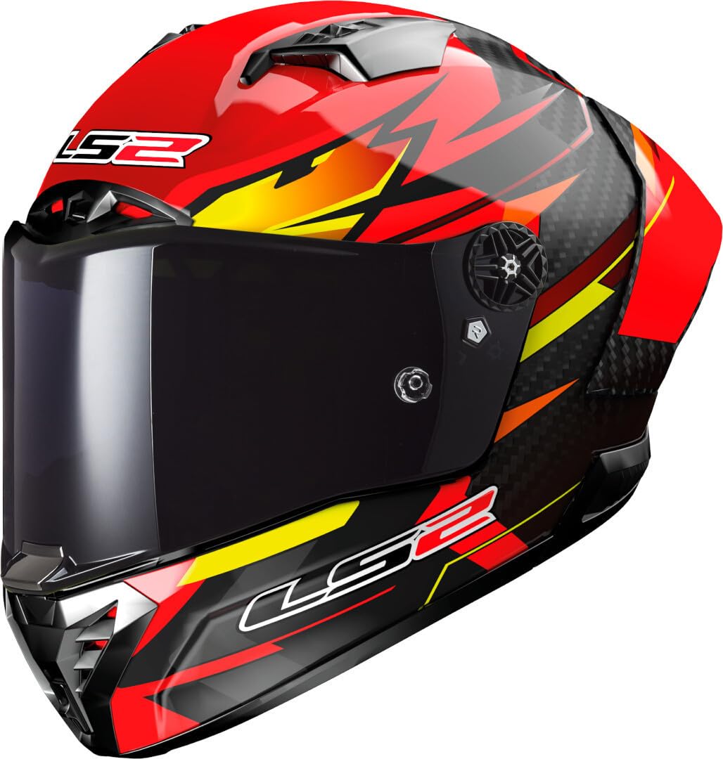 LS2, Casco Moto Integral THUNDER GP AERO FIRE Red Black, M