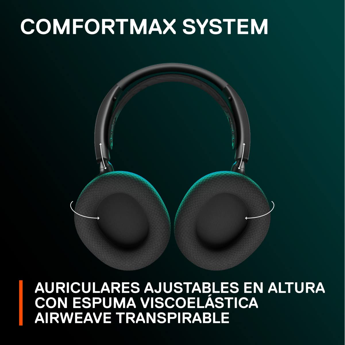 SteelSeries Arctis Nova 7 Wireless - Cascos Gaming Inalámbricos Multisistema - Controladores magnéticos de neodimio - 2,4GHz + Bluetooth - 38h de batería - Micro ClearCast Gen2 IA - PC,PS5,VR