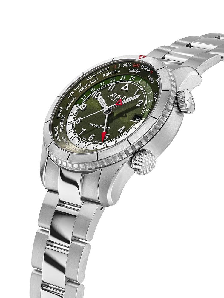 Alpina Reloj Analógico para Hombre de Cuarzo con Correa en Acero Inoxidable mid-39671
