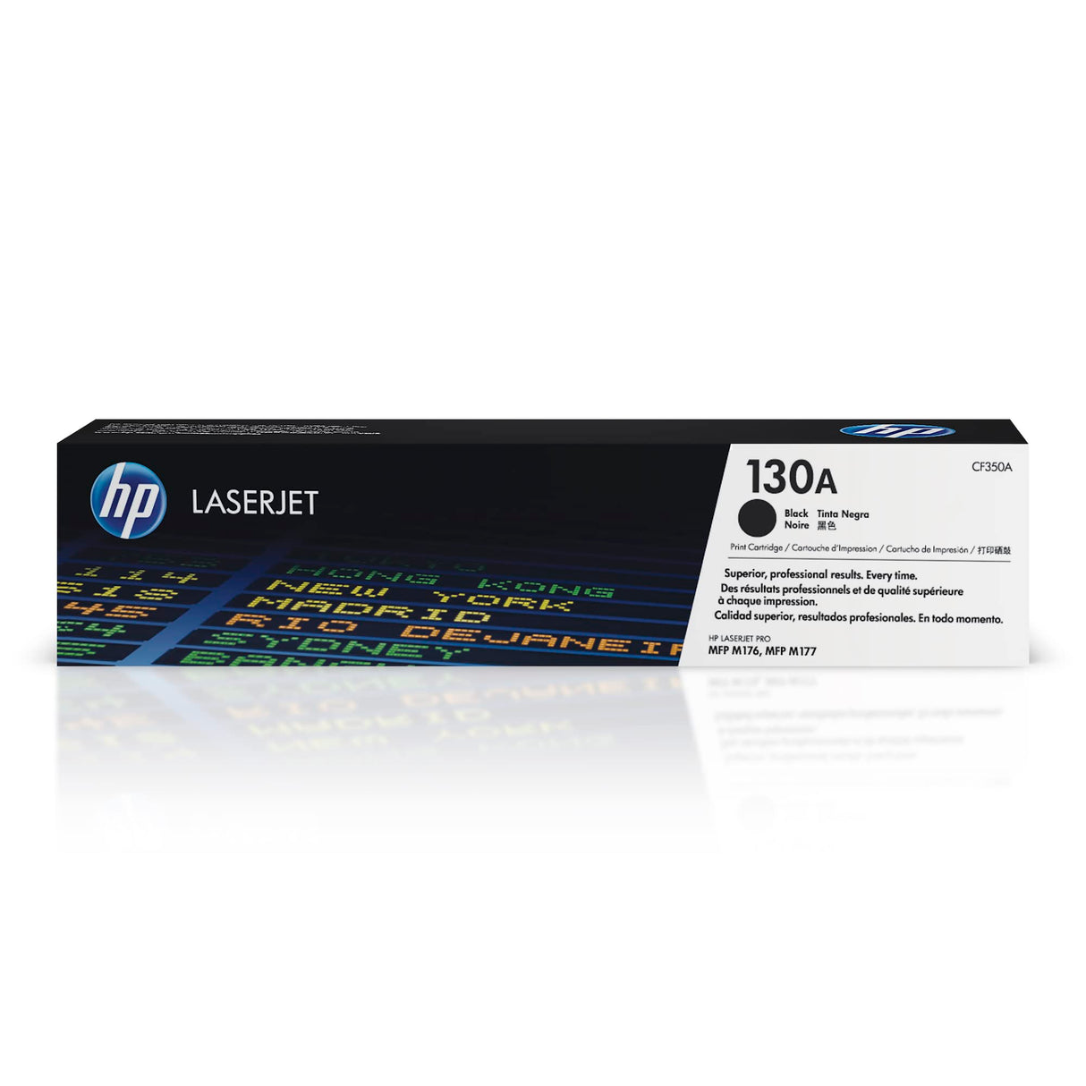 HP 130A CF350A, Negro, Cartucho Tóner Original, de 1.300 páginas, para impresoras HP LaserJet Pro MFP M176n y MFP M177fw