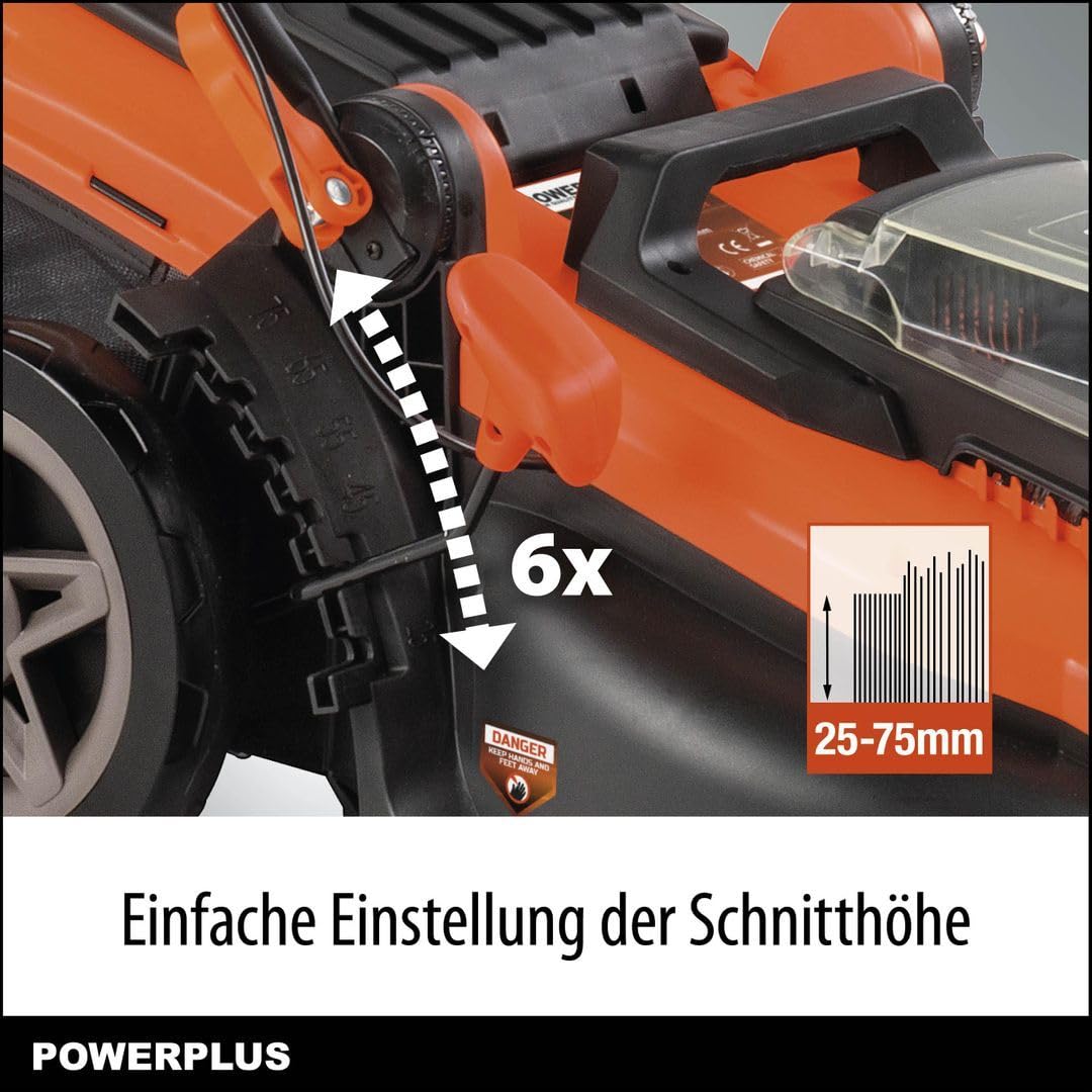 POWDPG75610-40V Power - Cortacésped con batería de doble potencia (420 mm de diámetro, sin batería ni cargador, con soporte de césped y descarga trasera)