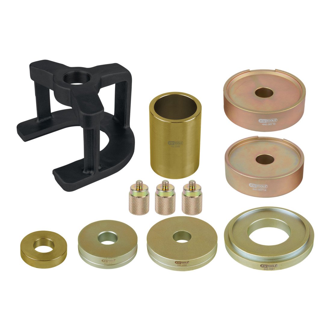 KS Tools 440.0090 Juego de rodamiento de rueda, trasero para Mercedes, 11 pzs
