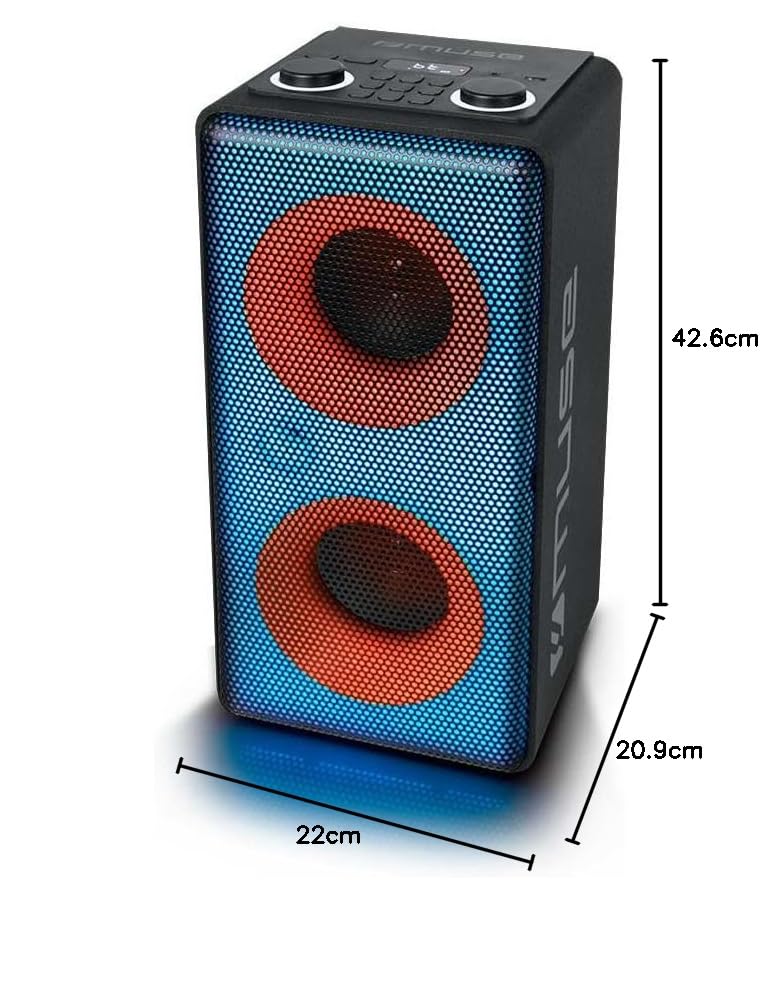 Muse M1808DJ - Altavoz portátil (150 W), Color Negro