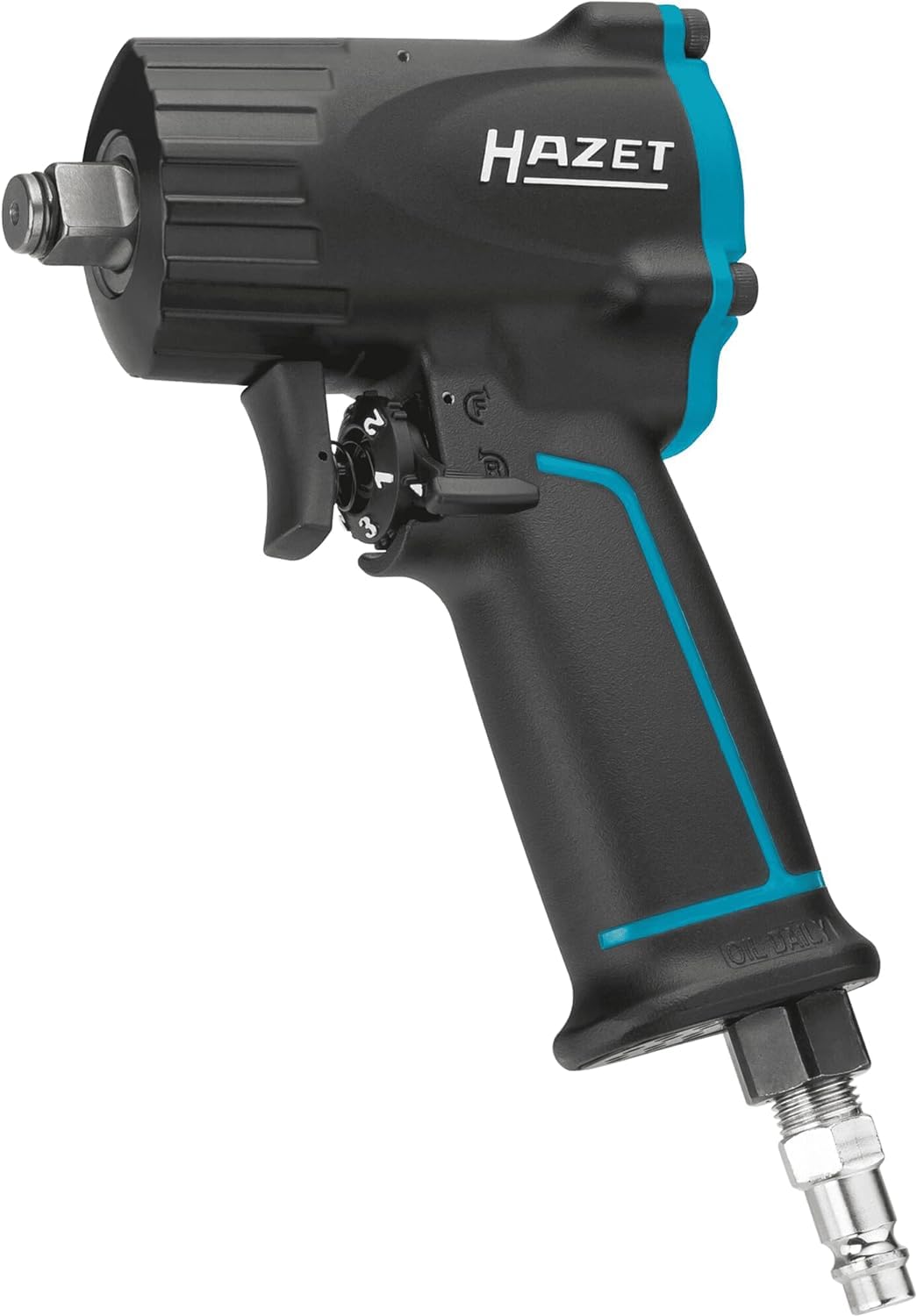Llave de impacto neumática HAZET 9012M I Max. par de apriete 1100 Nm, cuadrado 12,5 mm (1/2 pulgada) I baja vibración - herramienta para apretar y aflojar tornillos
