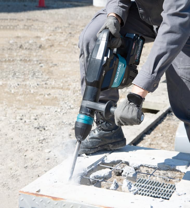 Makita HM001GZ02 - Martillo demoledor BL 40Vmáx XGT 7,1 kg AVT AWS (40 V, iones de litio, 40 V) (sin batería, sin cargador) Azul Petróleo