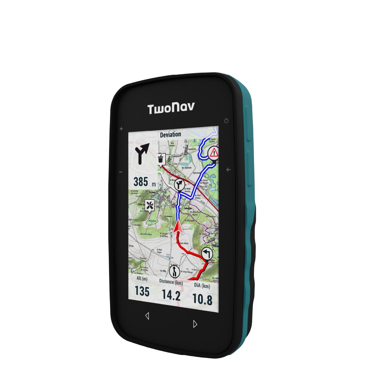 GPS Cross Plus + Mapa España Topo - Multideporte Bicicleta Ciclismo BTT Senderismo Trekking/Compacto y Ligero/Pantalla 3.2" / Autonomía 20 h/Memoria 32 GB/Mapa topográfico Incluido