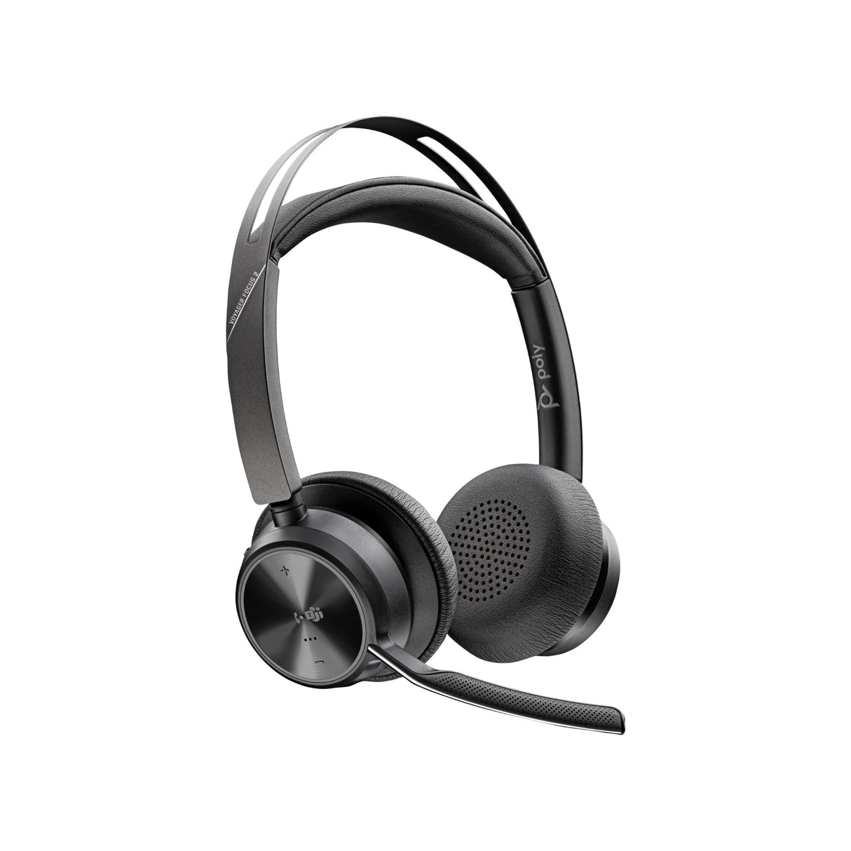 POLY Voyager Focus 2-M USB-C-C Headset USB-C/A Adapter Customer Special 1- Connection Via Bluetooth - Noise Cancellation; Smart Sensor Technology; Dynamic Mute Alerta - Negro