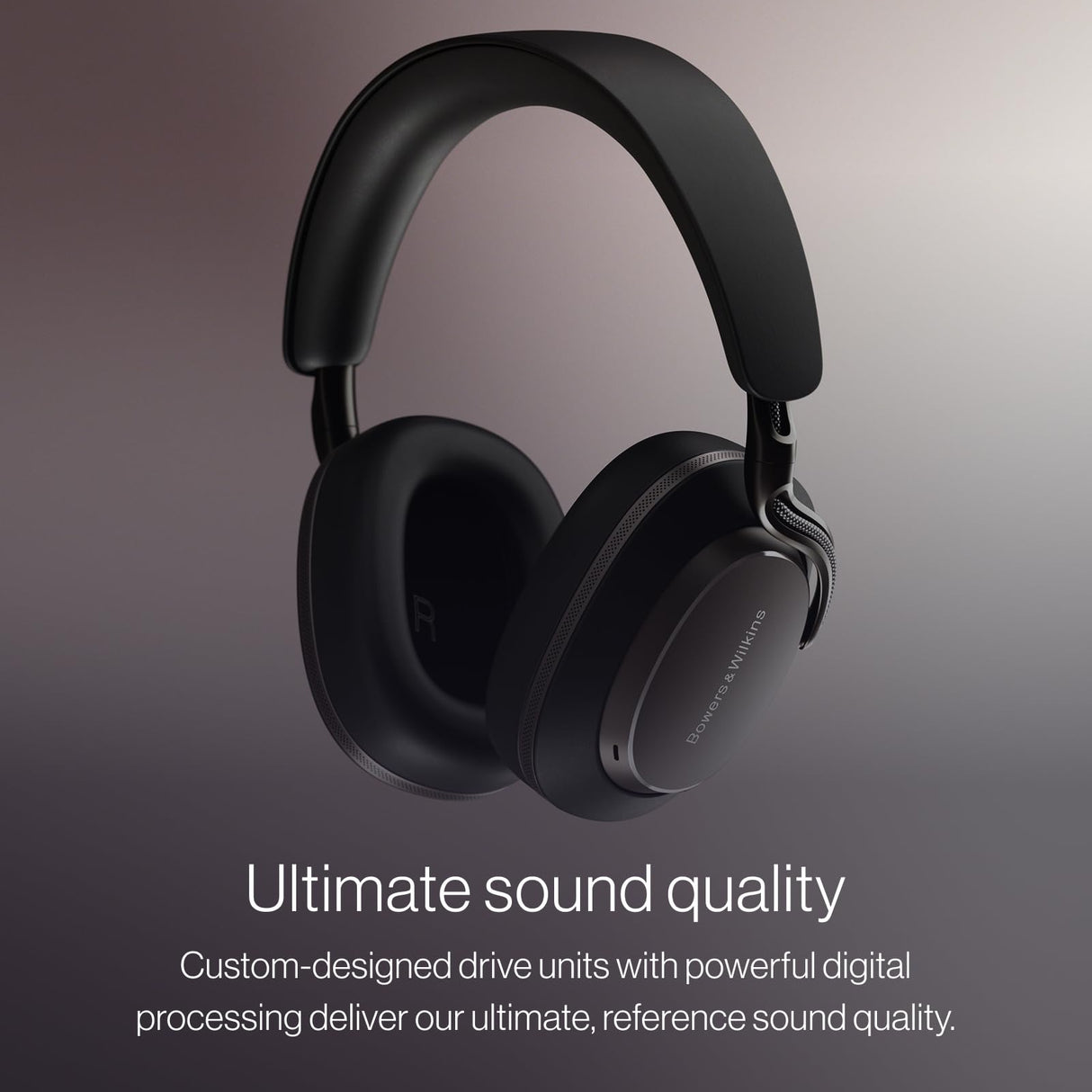 Bowers & Wilkins Px8 S2 Auriculares Circumaurales Inalámbricos con Cancelación de Ruido, Bluetooth, Carga Rápida - Onyx Black