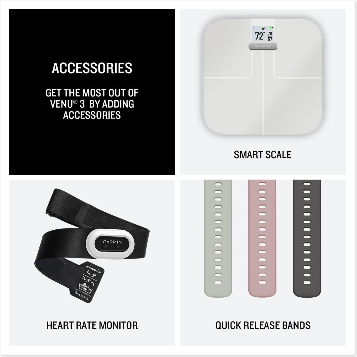 Garmin Venu 3, Smartwatch Premium con GPS, AMOLED, Funciones avanzadas de Salud y Forma física, más de 30 Aplicaciones Deportivas, 14 días de autonomía, Blanco