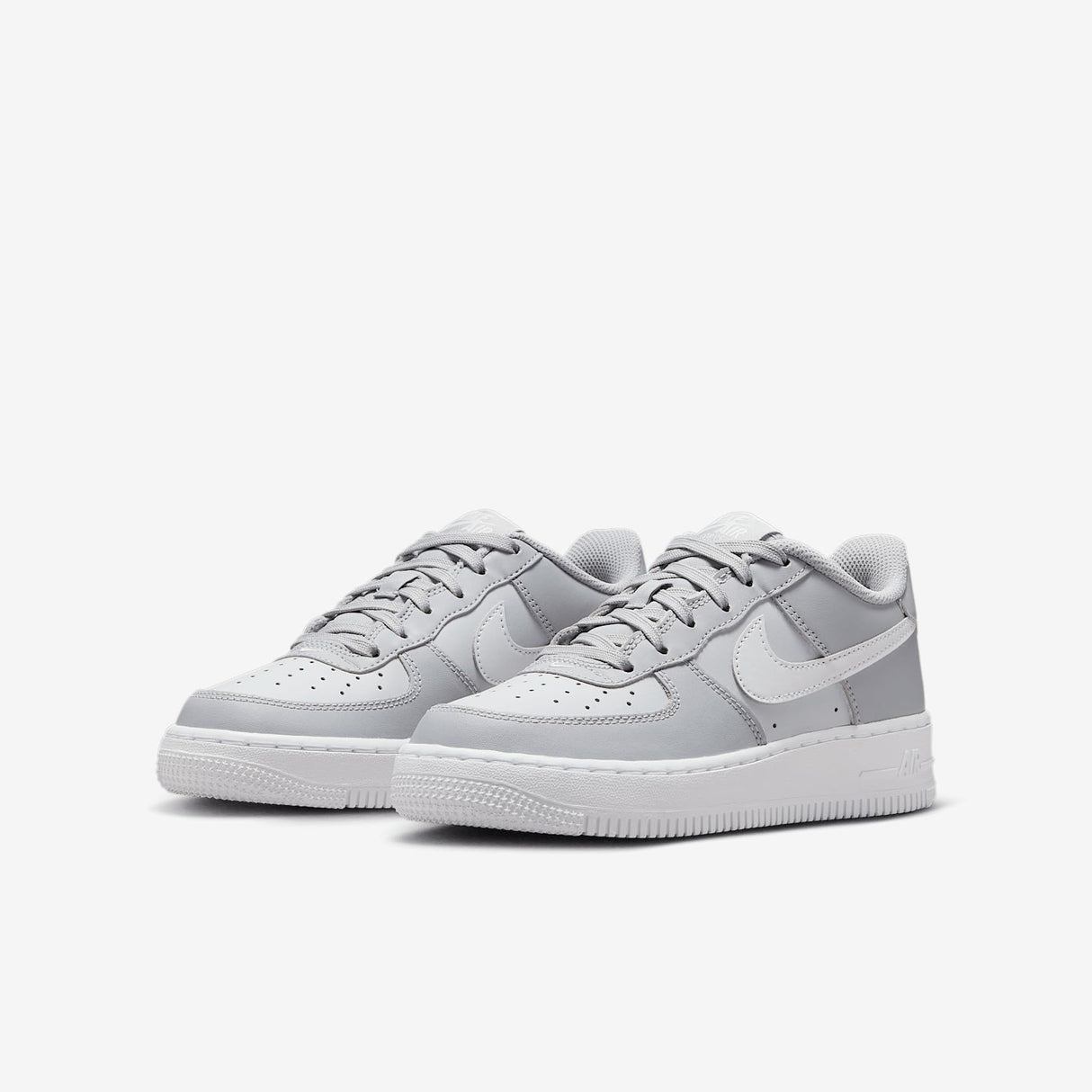 NIKE Air Force 1 (GS), Sneaker, Wolf Grey Pure Platinum White, 40 EU