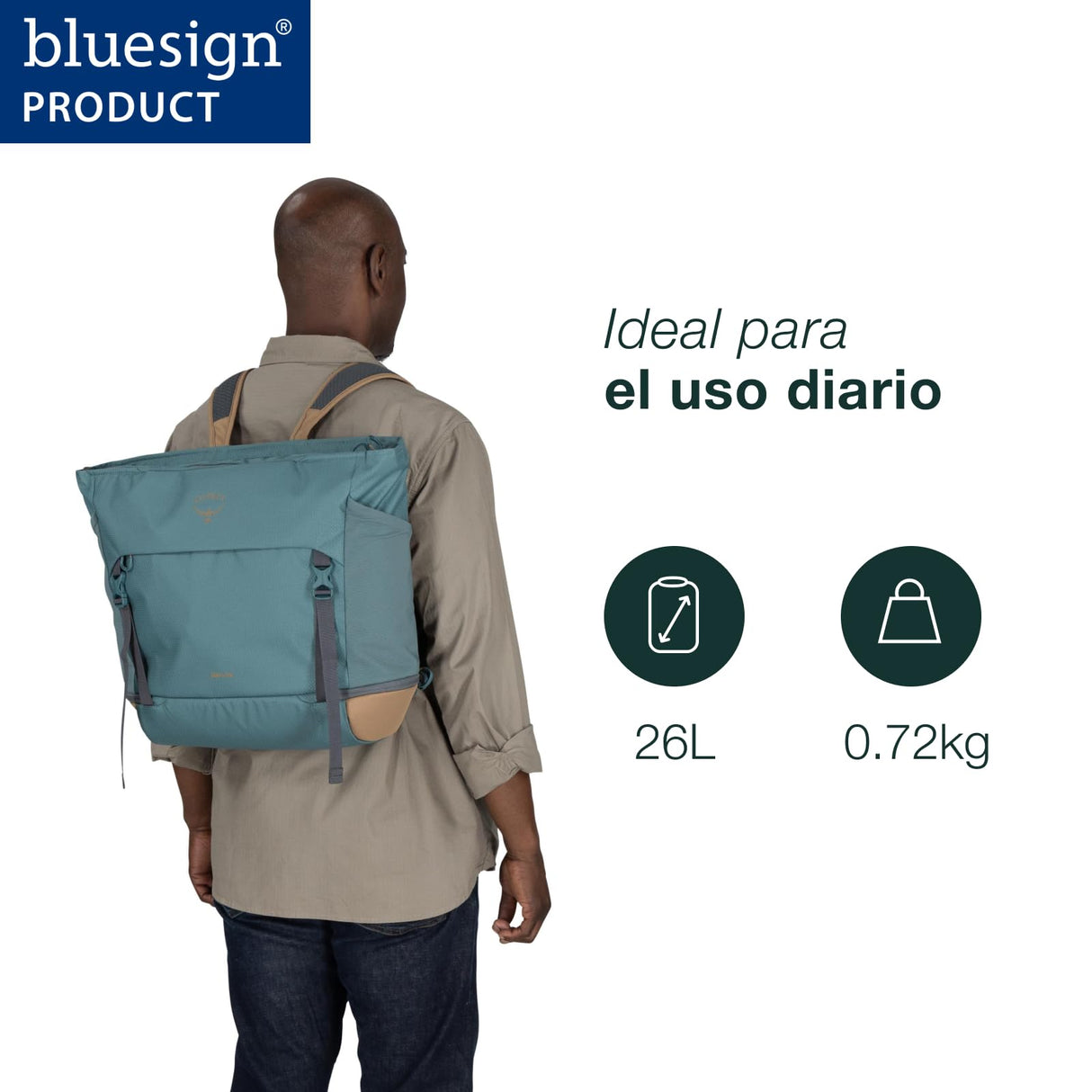 Osprey Daylite Large Tote Cascade Blue Latte Brown OS