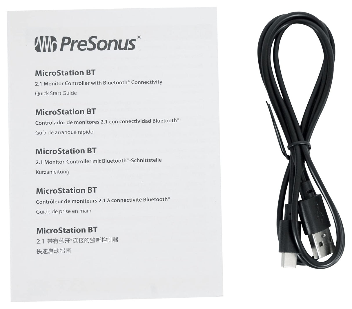 PreSonus MicroStation BT Controlador de monitores 2.1 con conectividad Bluetooth