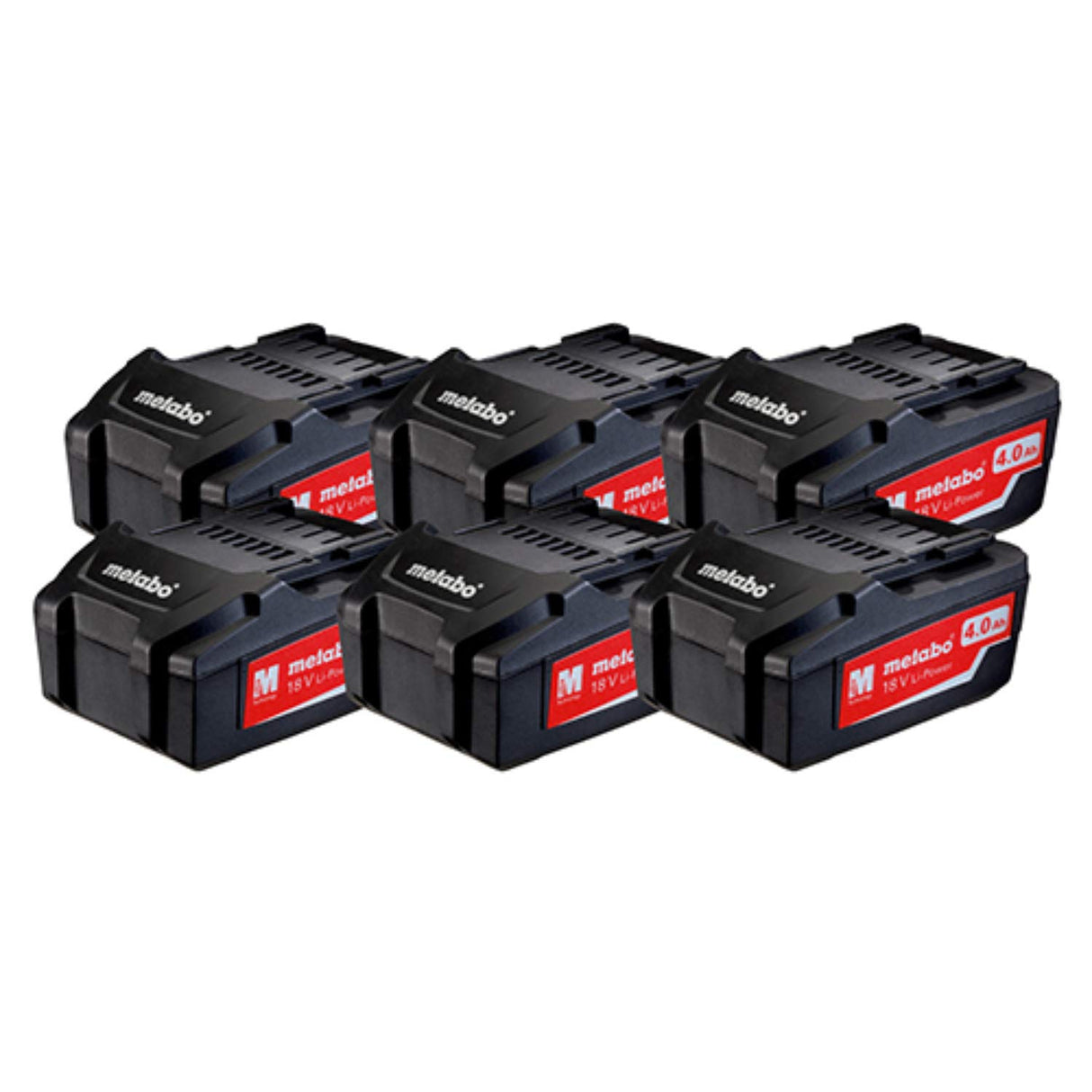 Set de 6 baterías Li-Power de 18 V, 4,0 Ah, marca Metabo (Referencia: MTB 625151000)