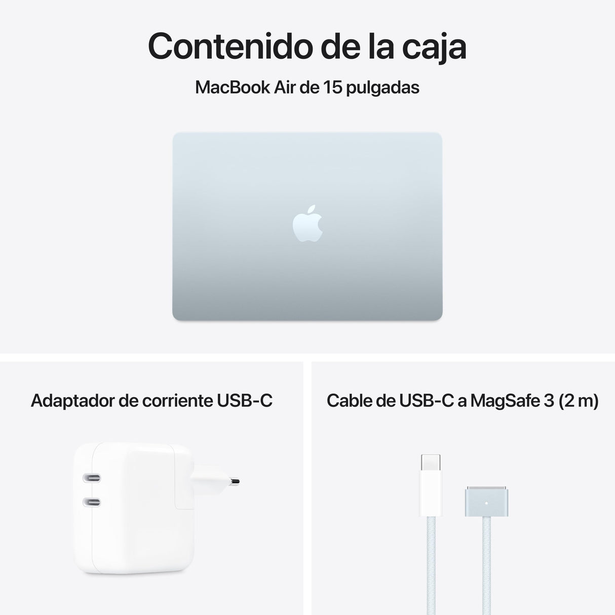 Apple 2025 MacBook Air de 15 Pulgadas con Chip M4: diseñado para Apple Intelligence, Pantalla Liquid Retina de 15,3 Pulgadas, 16 GB de Memoria unificada, 512 GB SSD, Teclado español; Azul Cielo