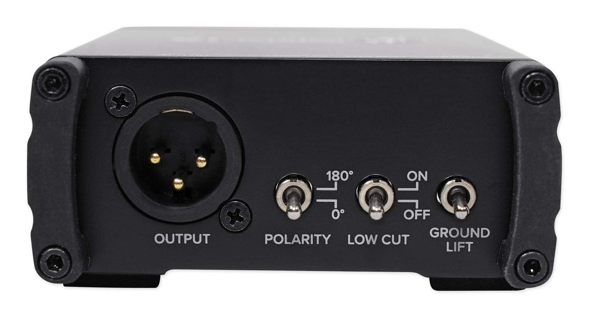 MACKIE MDB-1A caja de inyección directa (DI) activa con corte de graves, polaridad, Ground Lift, atenuador de -20 dB y Merge