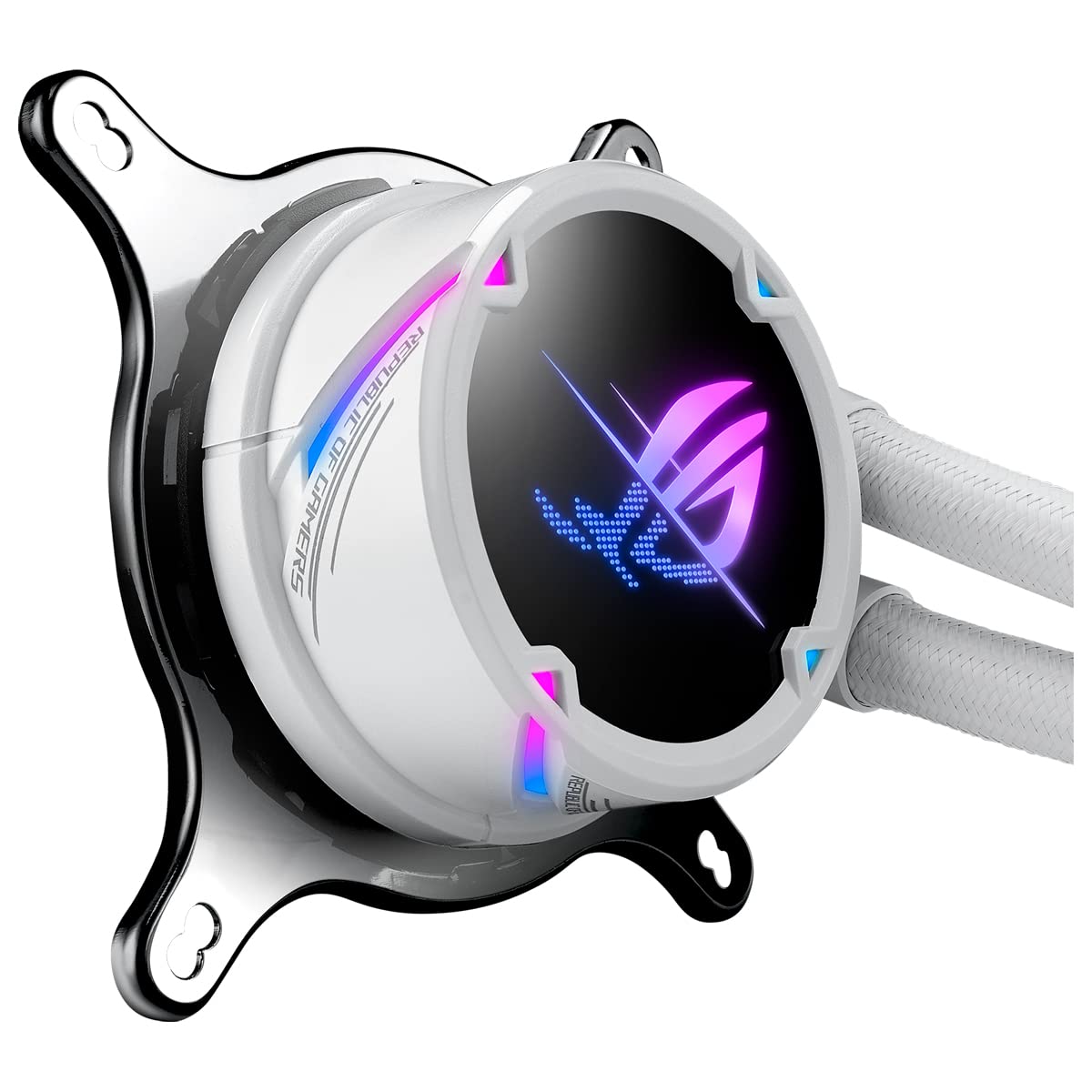 ASUS ROG Strix LC 240 ARGB - Cooler CPU Todo en uno con Aura Sync, Soporte Intel LGA 1700/1200/1150/1151/1152/1155/1156/2011/2011-3/2066 y AMD AM4/TR4, Dos Ventiladores RGB direccionables ROG 120 mm