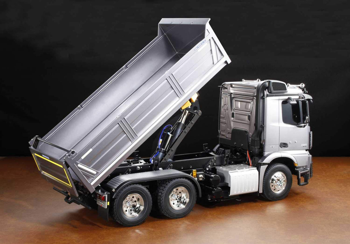 Tamiya 300056357 MB arocs 1: 14 RC 3348 Trasero Kipper 3 Eje, sin barnizar