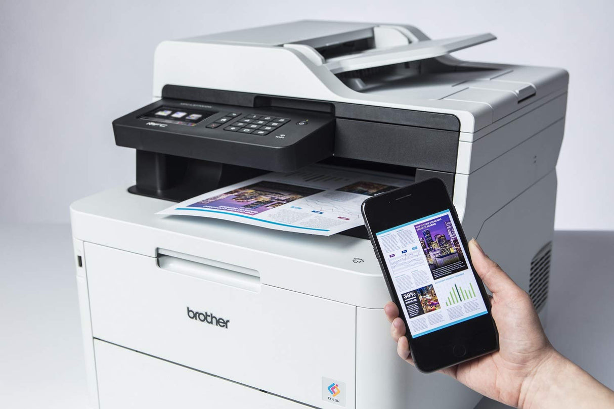 Brother MFC-L3770CDW - A Color - Impresora multifunción (Wifi, USB 2.0, 512 MB, 800 MHz, 24 ppm, 430 W) blanco