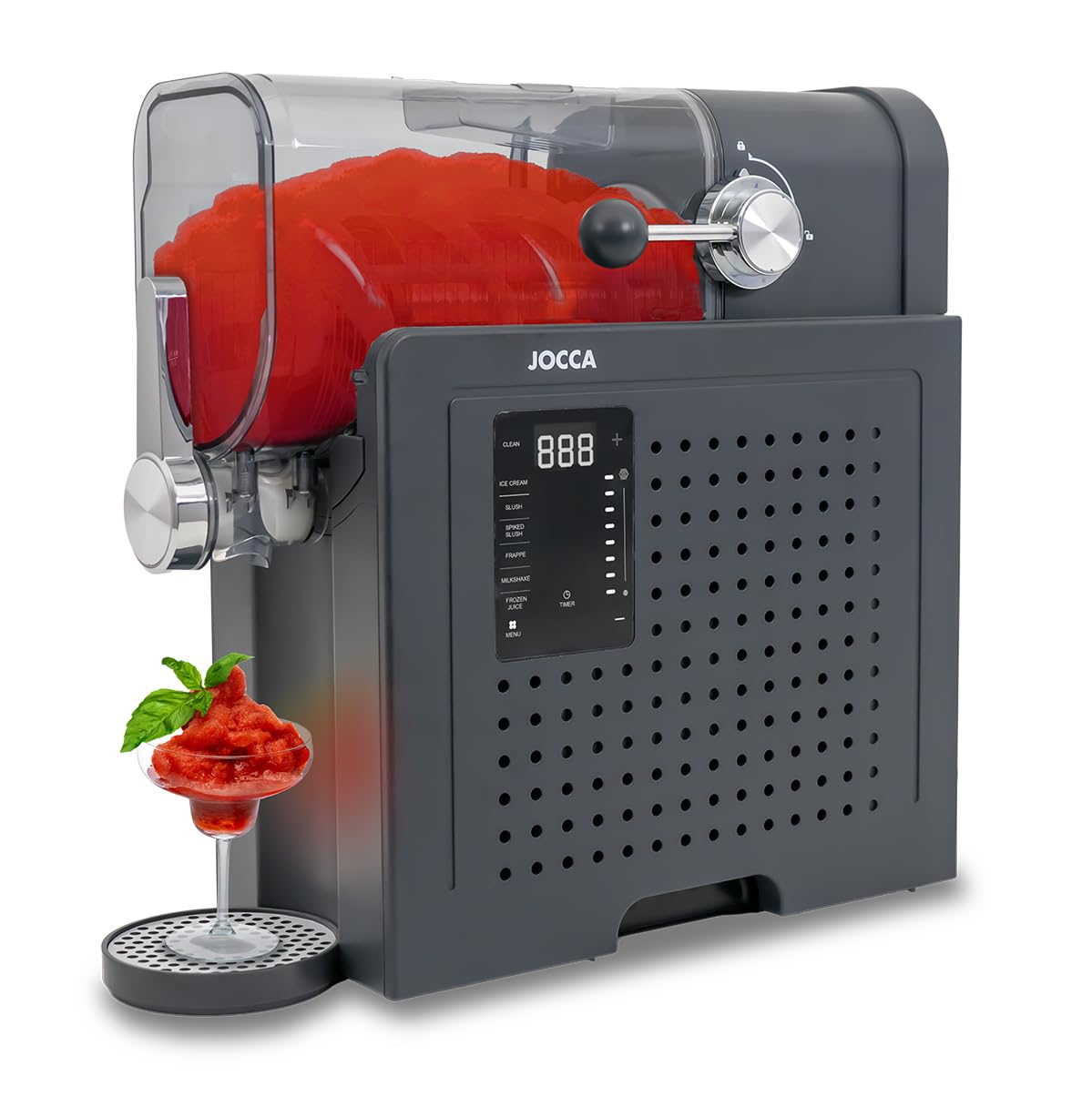 JOCCA - Máquina para Hacer Granizados, Helados, Batidos, Heladera – Capacidad 1,6L| No necesita hielo| 200W| Acero Inoxidable| Uso Profesional y Doméstico| Control Táctil
