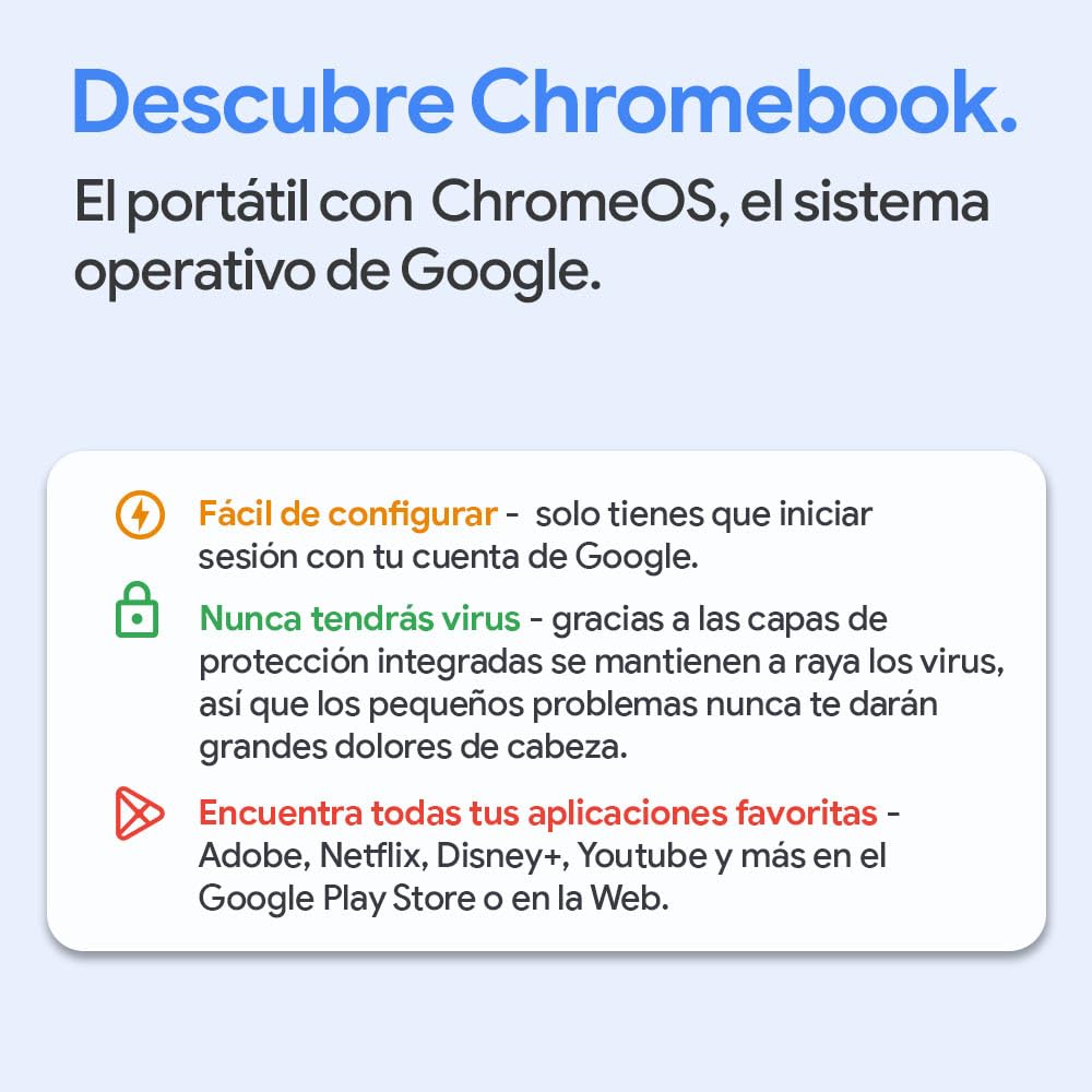 Acer Chromebook 314 CP314-1H - Ordenador Portátil 14" HD (Intel Celeron N4500, 4GB RAM, 64GB SSD, Intel UHD Graphics, ChromeOS) Plata - Teclado QWERTY Español