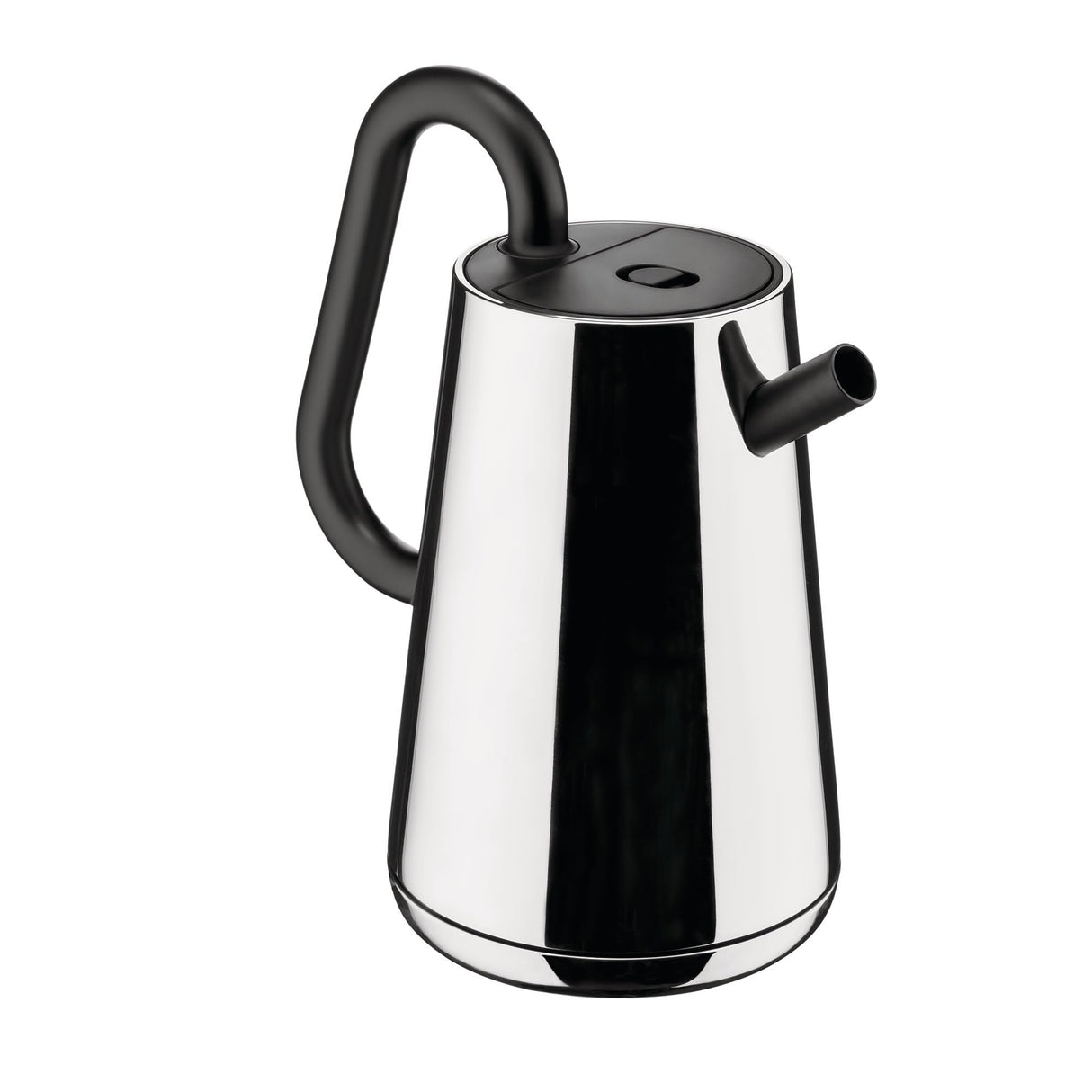 Alessi Toru NE01 B, Hervidor Eléctrico de Diseño, en Acero Inoxidable 18/10 y Resina Termoplástica, Enchufe Europeo, 2400 W, 170 cl, Negro