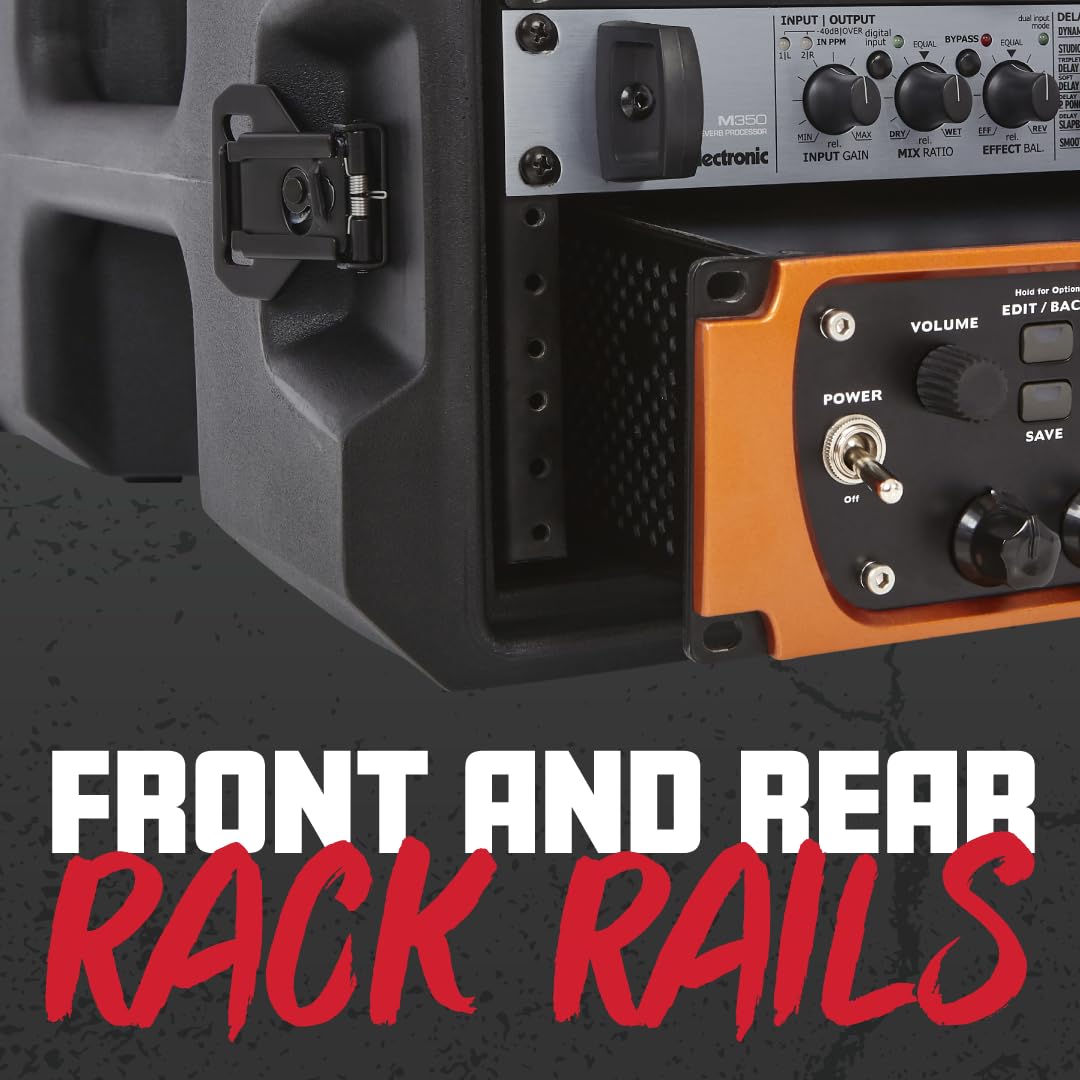 Gator Cases Pro Series Caja para Rack 6U Moldeada Rotacionalmente con Profundidad Estándar de 19"; Hecho en USA (G-PRO-6U-19)