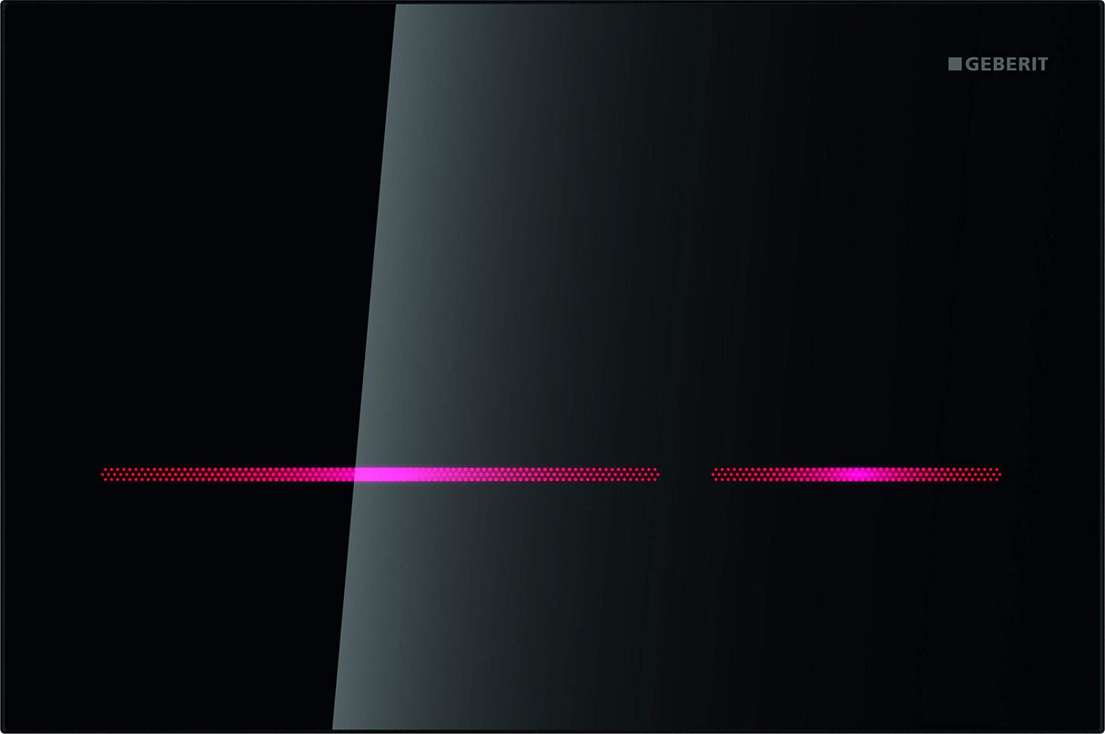 Geberit - Pulsador Geberit Sigma80, Para Doble Volumen De Descarga: Vidrio Negro (242.618.SG.1)