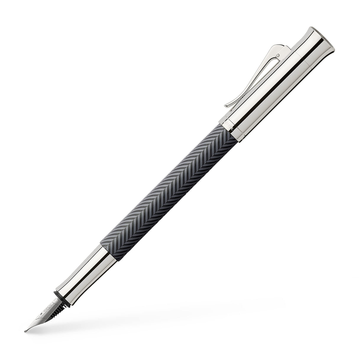 Graf von Faber-Castell 146703 Guilloche Ciselé - Pluma estilográfica (1 unidad), color antracita
