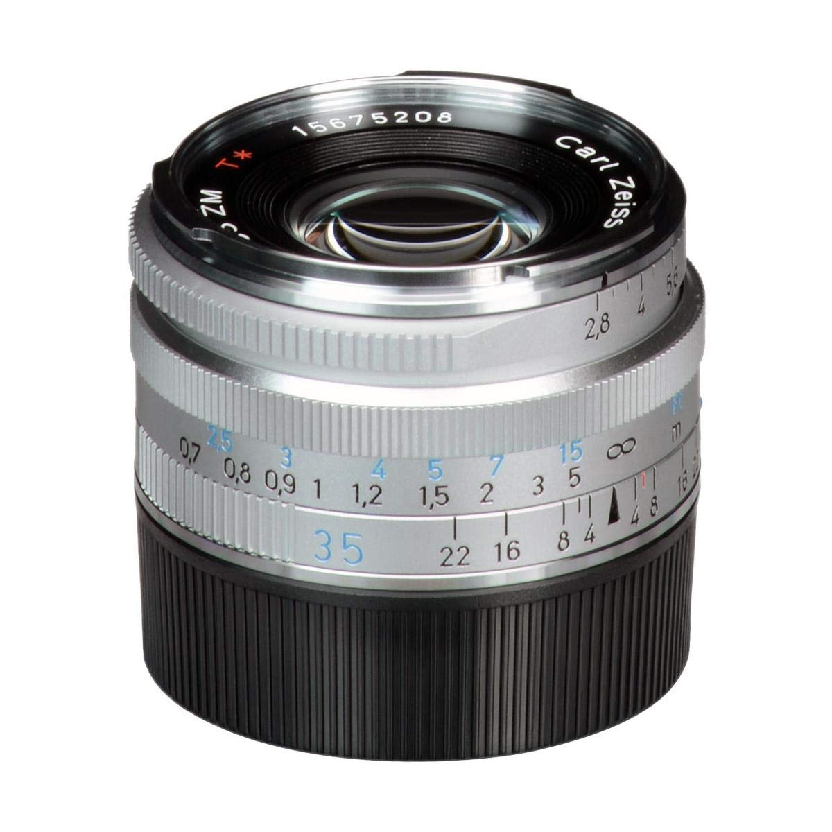 Carl Zeiss C Biogon T 2.8/35 ZM - Objetivo para Leica M (Diámetro: 52 mm), Plata