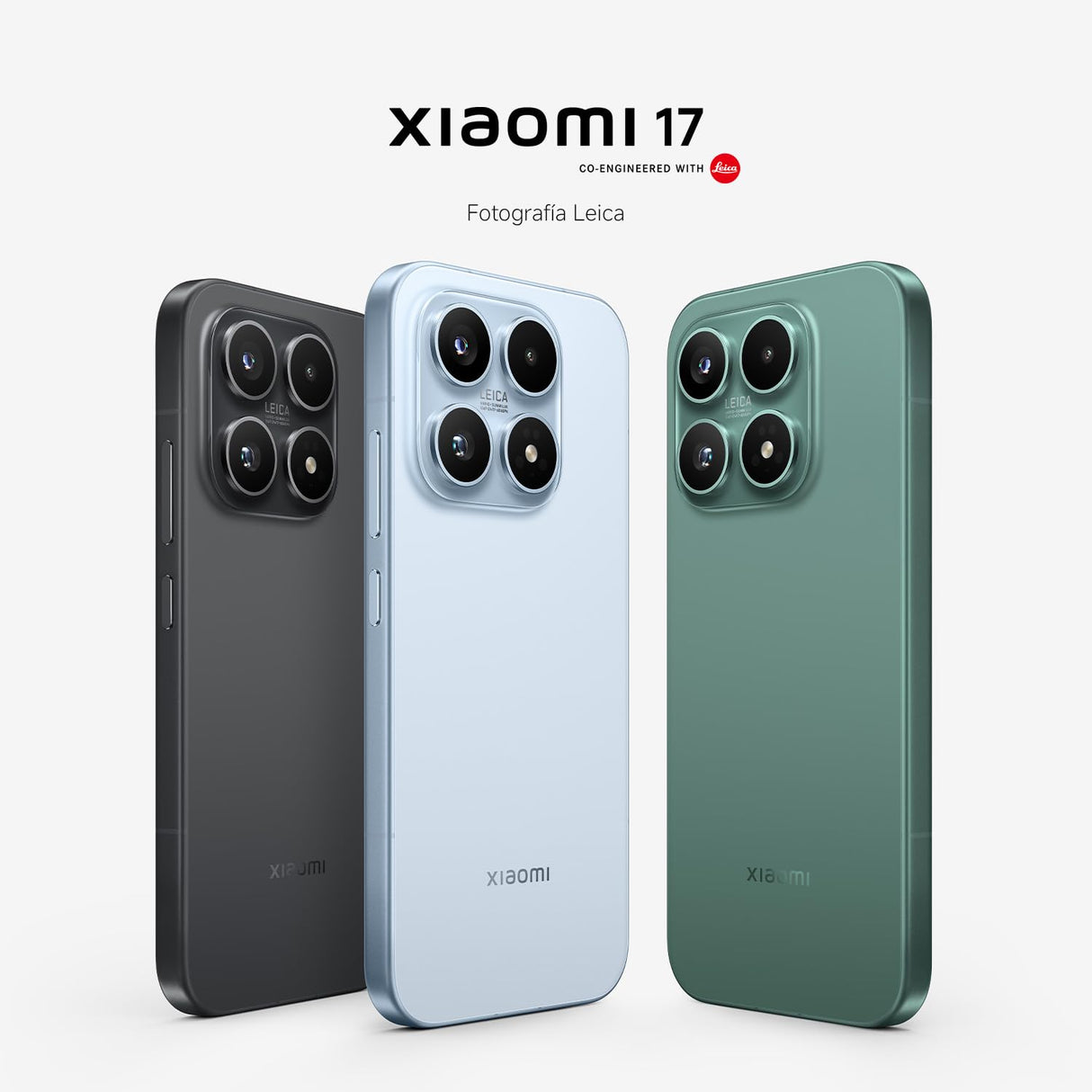 XIAOMI 17, Smartphone 12+256 GB, Lente óptica Leica Summilux, batería de 6330 mAh (Tipo), HyperAI, Negro, garantía del Fabricante 2 años + 1 año Extra, Cargador no Incluido