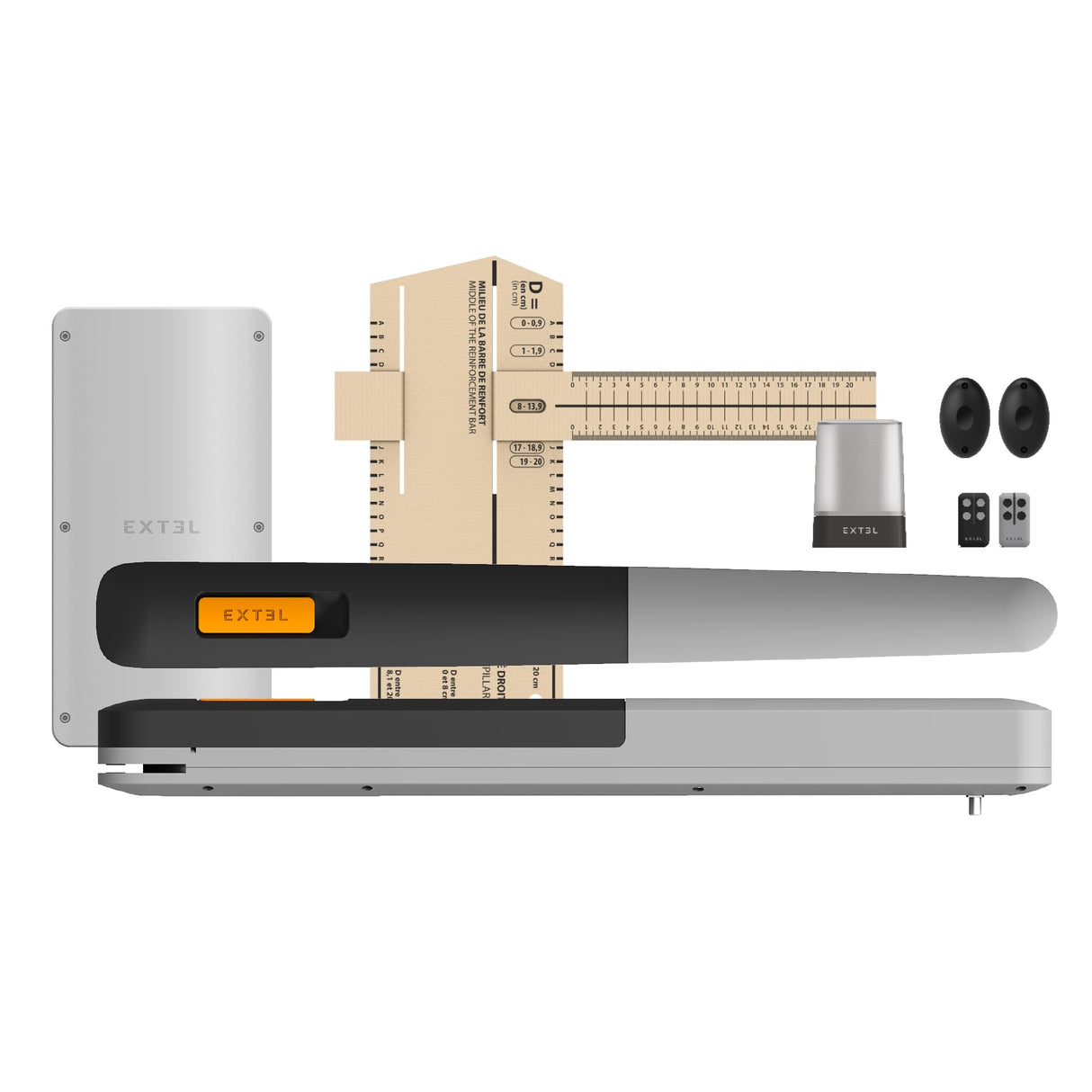 EXTEL – Motor conectado con cilindros para puerta abatible: 2,5 m/250 kg por batiente – XV250 Umii – 761003