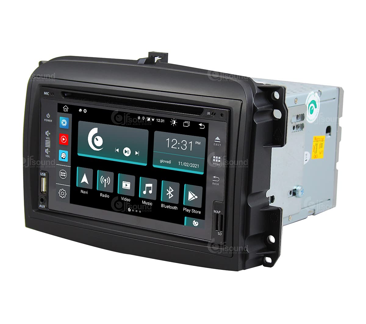 Autorradio de Ajuste Personalizado para Fiat 500L Pre-Restyling Android GPS Bluetooth WiFi Dab USB Pantalla táctil Full HD 6,2" procesador de 8 núcleos y comandos de Voz