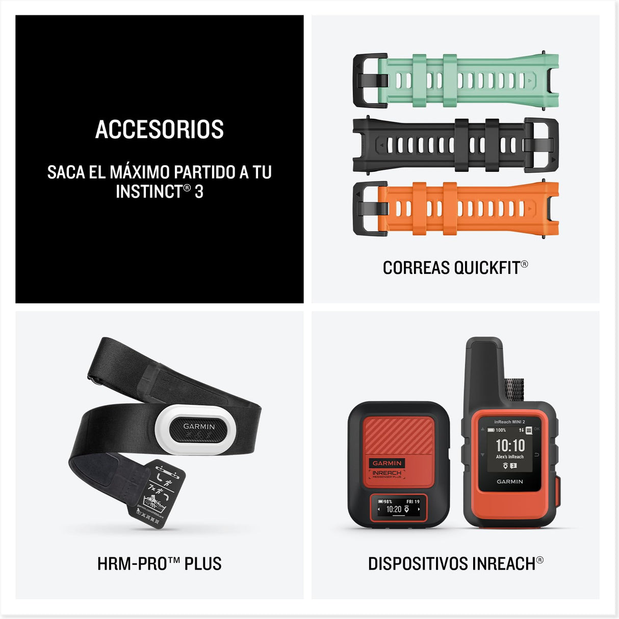 Garmin Instinct 3, Reloj inteligente con GPS, Pantalla AMOLED de 50 mm, Resistente al agua, Aplicaciones deportivas integradas, Monitorización de la salud, Linterna LED, Hasta 24 días autonomía, Verde