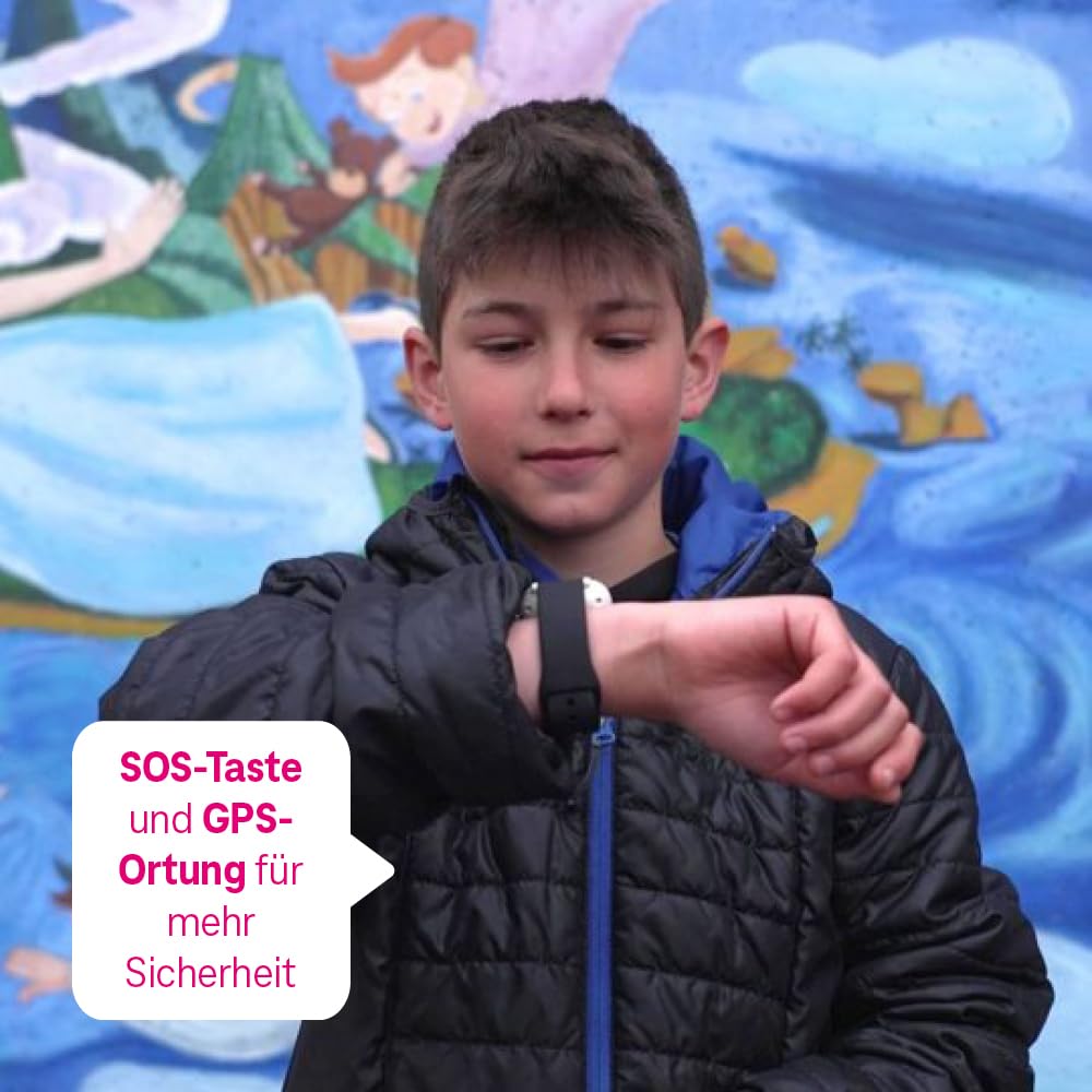 Deutsche Telekom SaveFamily SaveWatch Plus 4G Reloj Inteligente Infantil Llamada Vídeo Face ID Bandas Personalizables UltraSlim Fondos de Pantalla Música Bluetooth App Store (Ocean), Negro, Schwarz,