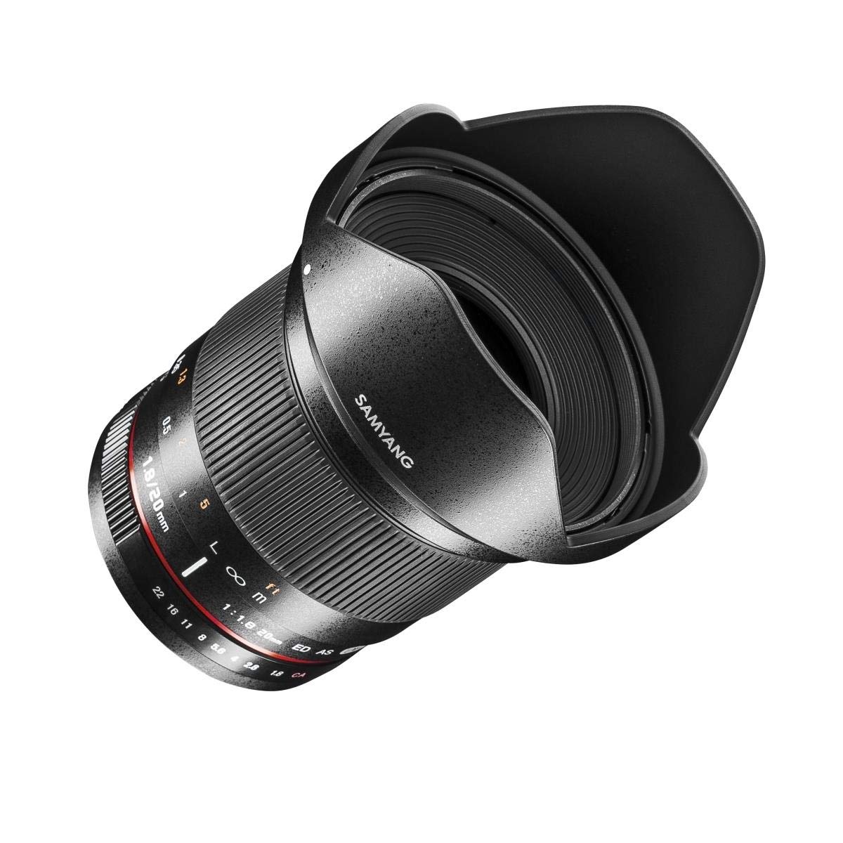 Samyang DSLR - Objetivo fotográfico para Sony E (20 mm, F1.8 ED, AS UMC), Negro