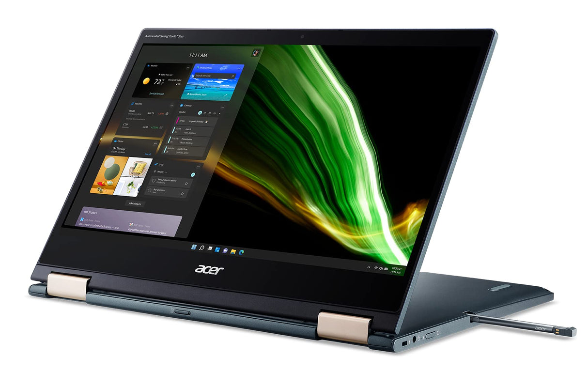 Acer Spin 7 SP714-61NA-S79F - Ordenador Portátil Convertible 14" FullHD (Qualcomm Kryo 495, 8GB RAM, 512GB SSD, Qualcomm Adreno 685, Windows 11 Home) Azul - Teclado QWERTY Español