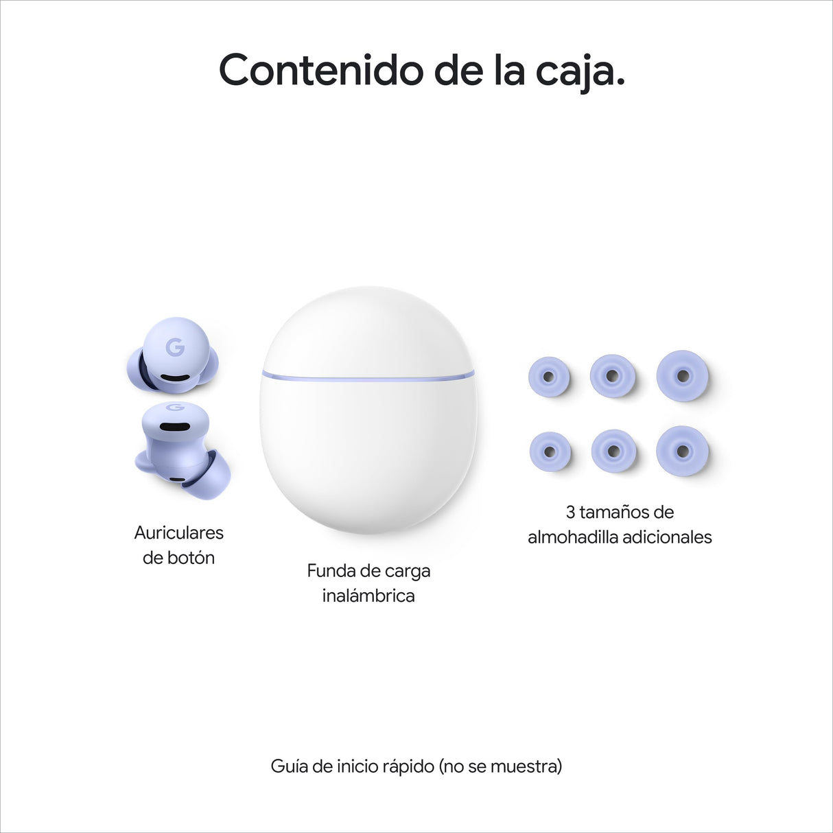 Google Pixel Buds 2a - Auriculares inalámbricos con Cancelación de Ruido Activa - Ligeros y cómodos - Resistentes al Agua - Compatibles con Bluetooth - Lila