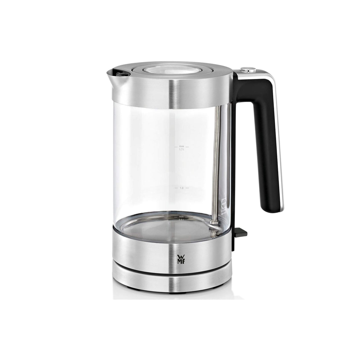 WMF Lono - Hervidor, 3000 W, 1.7 litros, Acero Inoxidable, Plateado/Transparente