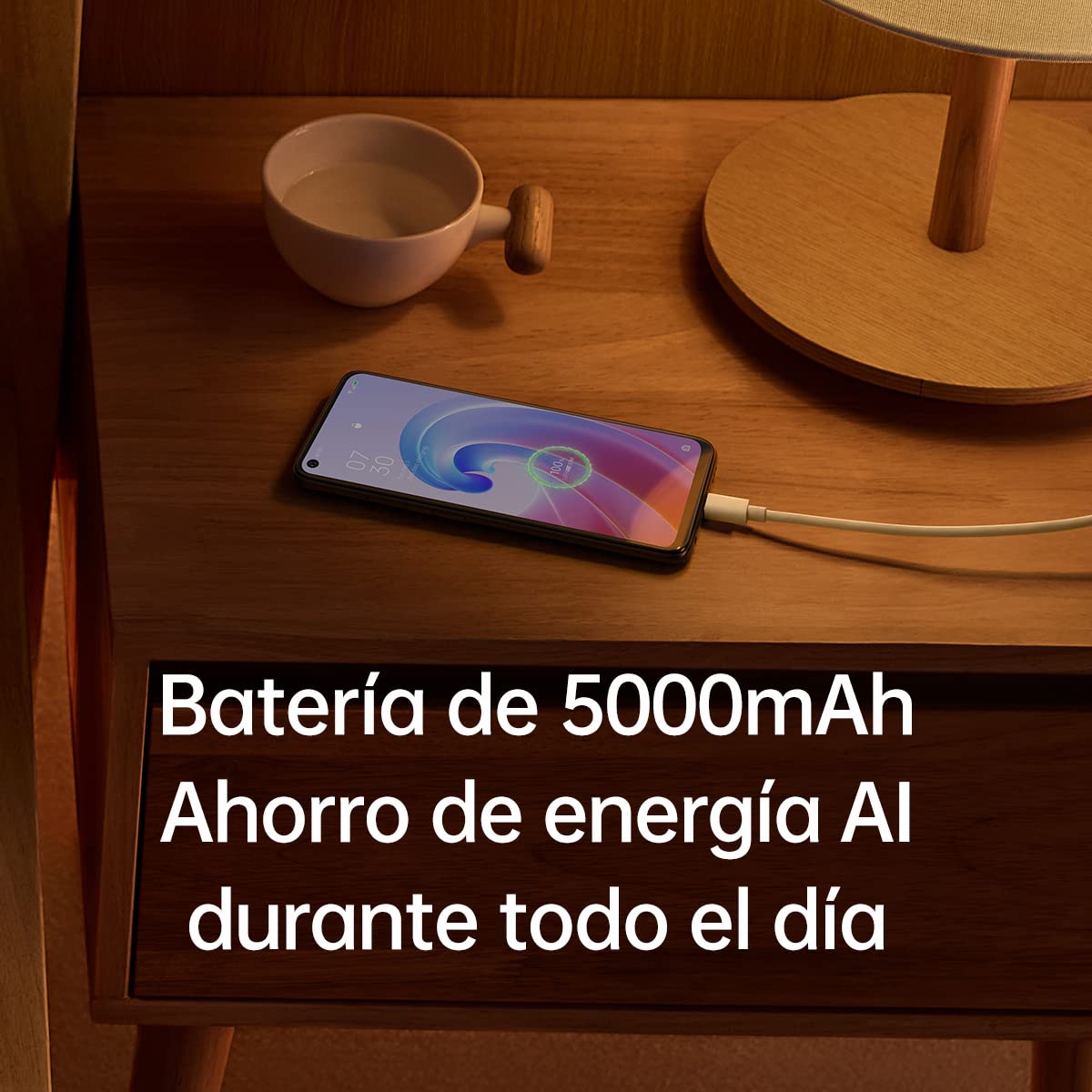 OPPO A96 – Smartphone 128GB, 8GB RAM, Dual SIM, Pantalla 6,59”, Cámara 50MP+2MP, Cámara selfie 16MP, Batería 5000mAh, Carga Rápida 33W - Negro